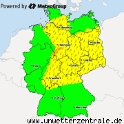 Aktuelle Unwetterwarnungen fr Deutschland