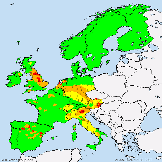 Europe - All warnings